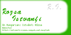 rozsa istvanfi business card