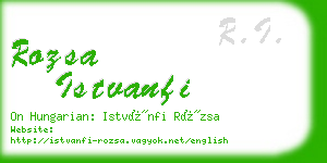 rozsa istvanfi business card